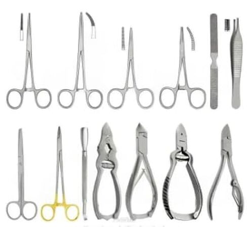 13-Piece Professional Podiatry Instrument Set – Surgical Grade Stainless Steel Chiropody & Foot Care Kit in Saudi Arabia
