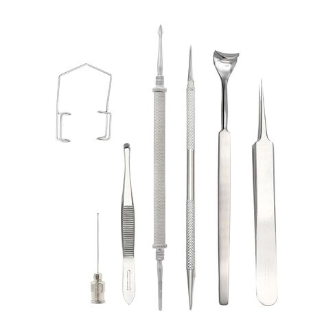 Stellmacher Ophthalmic Foreign Body Removal Kit, 8 Piece Stainless Steel Instrument Set with Sterilization Tray (8 Pcs) in Saudi Arabia