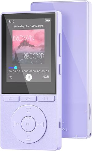 مشغل MP3 64 جيجابايت مع Bluetooth 5.3 ، مشغل الموسيقى مع HIFI Sound للعدائين الرياضيين ، شاشة MP3 مشغل MP3 بنيت في مكبر الصوت HD Record in Kuwait