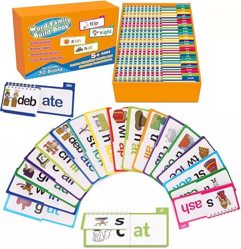 30 Read and Rhyme Flip Books Claritydream Flip Books ABC Vocabulary Flash Cards Interactive Reading Flash Cards in Saudi Arabia