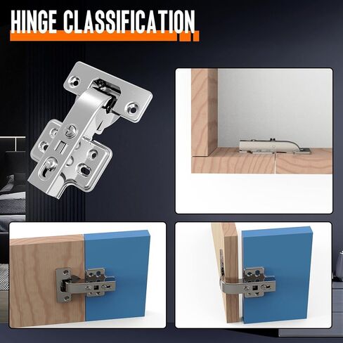 مفصلات خزانة ناعمة الإغلاق، مفصلات خزانة زاوية 90 درجة، أجهزة باب المطبخ في الزاوية العمياء قابلة للفصل لخزائن إطار الوجه (تراكب كامل 35 مم، عبوتان) in Kuwait