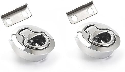 مزلاج سحب القارب، قفل مزلاج بحري من الفولاذ المقاوم للصدأ لأقفال باب المقطورة RV (2، أبيض) in Kuwait