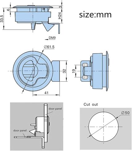 مزلاج سحب القارب، قفل مزلاج بحري من الفولاذ المقاوم للصدأ لأقفال باب المقطورة RV (2، أبيض) in Kuwait