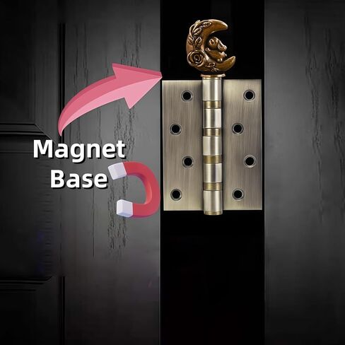 Copper Mini Rabbit Embracing The Moon(1PCS) Magnetic Hinge Toppers，Hinge Heads Decor for Home，Door Hinge Decorative Topper,Creative Home Crafts in Saudi Arabia