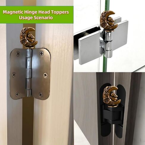Copper Mini Rabbit Embracing The Moon(1PCS) Magnetic Hinge Toppers，Hinge Heads Decor for Home，Door Hinge Decorative Topper,Creative Home Crafts in Saudi Arabia