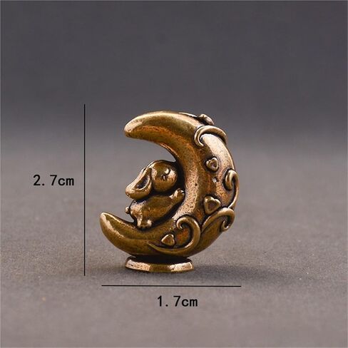 Copper Mini Rabbit Embracing The Moon(1PCS) Magnetic Hinge Toppers，Hinge Heads Decor for Home，Door Hinge Decorative Topper,Creative Home Crafts in Saudi Arabia