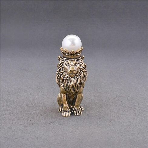 Copper Mini Crown Lion(1PCS) Magnetic Hinge Toppers，Hinge Heads Decor for Home，Door Hinge Decorative Topper,Creative Home Crafts in Saudi Arabia
