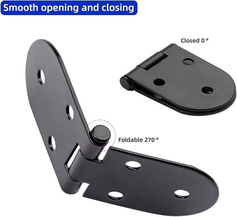 3-5/32 x 1-3/16 Inch (80x30mm) Folding Flip Top Hinges 10 Pack - 180 Degree Drop Leaf Table Butt Hinge | Concealed Table Small Hidden Hinge for Wooden Box & Desk Drawer for Home Office DIY in Kuwait