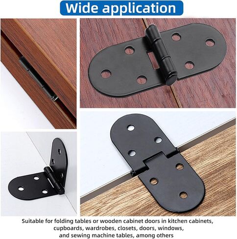 3-5/32 x 1-3/16 Inch (80x30mm) Folding Flip Top Hinges 10 Pack - 180 Degree Drop Leaf Table Butt Hinge | Concealed Table Small Hidden Hinge for Wooden Box & Desk Drawer for Home Office DIY in Kuwait