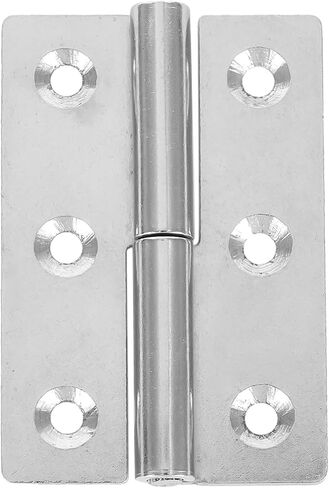 Stainless Steel Detachable Hinge with Lift-Off Slip Joint Design for Cabinet, Wardrobe & Door Applications – 304 Grade, Silver Finish in Saudi Arabia