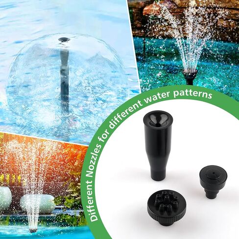 15W 800L/H مضخة نافورة البركة الغاطسة مع مصابيح LED ، مضخة مياه هادئة فائقة ، مضخات نافورة البركة للبركة الصغيرة ، Koi ، حديقة ، خزانات السمك ، أحواض السمك ، نافورة داخلية خارجية 3 من النوع in Kuwait