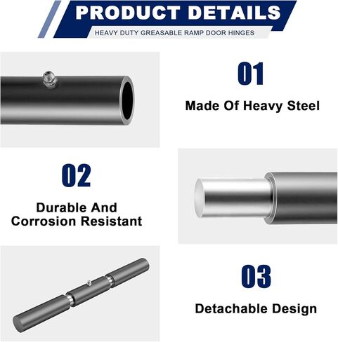 4 Pack Trailer Ramp Hinge Weld On 10" Heavy Duty, Weldable Trailer Door Gate Ramphinge in Saudi Arabia