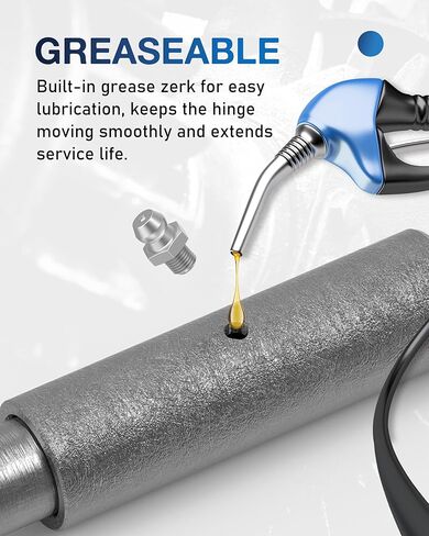 10" Weld On Trailer Ramp Hinge (Pack of 4) Heavy Steel Greasable Ramp Door Hinges, Fitting Barrel Hinge for Trailers, Ramps & Gates in Kuwait