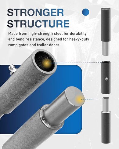 10" Weld On Trailer Ramp Hinge (Pack of 4) Heavy Steel Greasable Ramp Door Hinges, Fitting Barrel Hinge for Trailers, Ramps & Gates in Kuwait