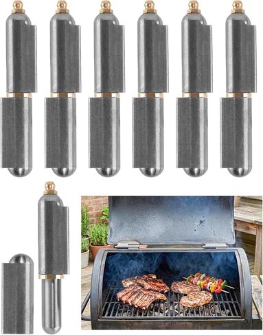 6 قطع شواء مدخن رصاصة ملحومة على مفصلات رصاصة من الفولاذ الكربوني شديدة التحمل قابلة للحام لباب التأرجح، منحدر المقطورة، بوابة معدنية، مدخن الشواء in Kuwait