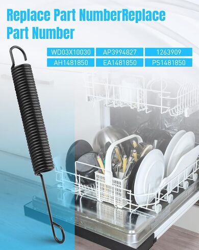 WD03X10030 مفصل باب غسالة الأطباق مناسب لـ GE GHDA690P00BB GHDA690P01BB GHDA690P02BB استبدال AP3994827 1263909 AH1481850 EA1481850 PS1481850 in Saudi Arabia
