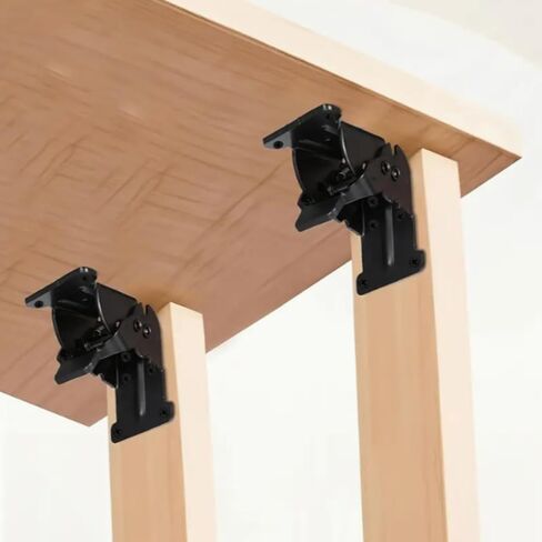 Heavy Duty Self-Locking Foldable Hinge, 0/90/180° Multi-Angle Folding Hardware with 8 Screws, for Tables, Beds, Chairs, Cabinets & More in Saudi Arabia
