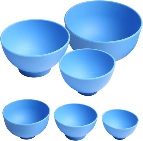 Dental Mixing Bowls Flexible Durable for Alginate Impression Lab Rubber Plaster Materials(3Pcs Blue) in Kuwait