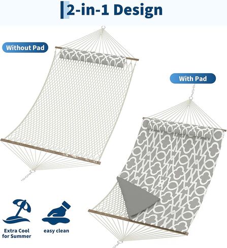 أرجوحة مع حامل - سعة 500 رطل ، الأساقفة المحمولة المحمولة في الهواء الطلق ، في الداخل ، الفناء ، الحديقة ، والتخييم - تشمل حقيبة حمل وإطار فولاذي قابل للتعديل (خطوط خضراء زرقاء) in Kuwait