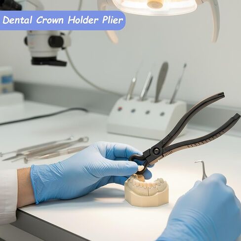 Dental Crown Holder Plier Black – Autoclavable Dental Instruments | Durable Surgical Pliers for Tooth Crown Placement & Removal in Kuwait