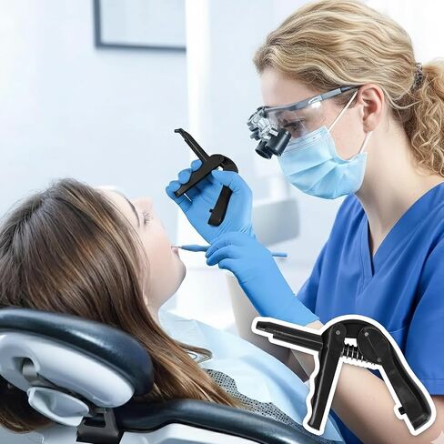 أداة تطبيق موزع الأسنان المركبة المتوافقة مع Unidose Compules Tips، مسدس توزيع خلط الانطباع، أسود in Saudi Arabia