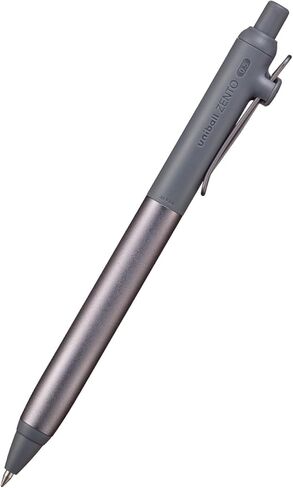 三菱鉛筆 uniball ZENTO Flow Model Rollerball Pen, Anodized Aluminum Grip, Fine 0.5mm, Water-Based Black Ink, Ultra-Smooth with Reduced Friction, Hematite, UBNZF05.43 in Saudi Arabia