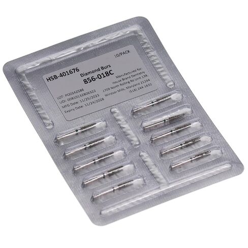 401676 HSB FG 856-018C Round End Taper Coarse Grit Diamond Burs 10/Pk in Saudi Arabia