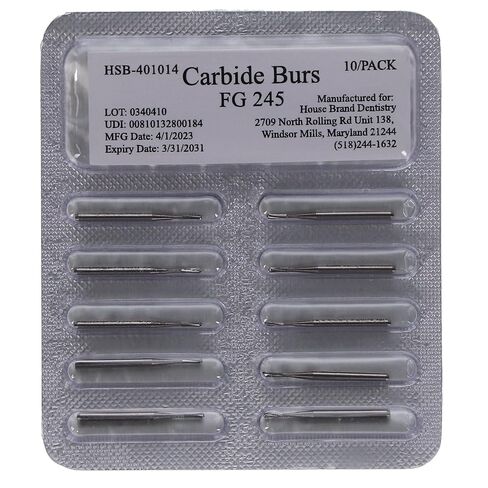 401014 FG قبضة الاحتكاك رقم 245 مثاقب كربيد لتحضير الملغم 100/Pk in Kuwait