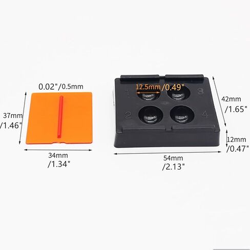 4 Holes Dental Tools Organizer Dental Shading Light Box Composite Resin Mixing Well Light-Proof Storage Hading Color Toning Case for Mixing Resin Placement in Saudi Arabia