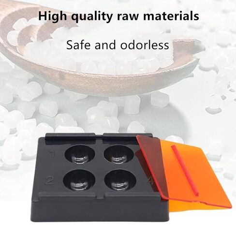 4 Holes Dental Tools Organizer Dental Shading Light Box Composite Resin Mixing Well Light-Proof Storage Hading Color Toning Case for Mixing Resin Placement in Saudi Arabia