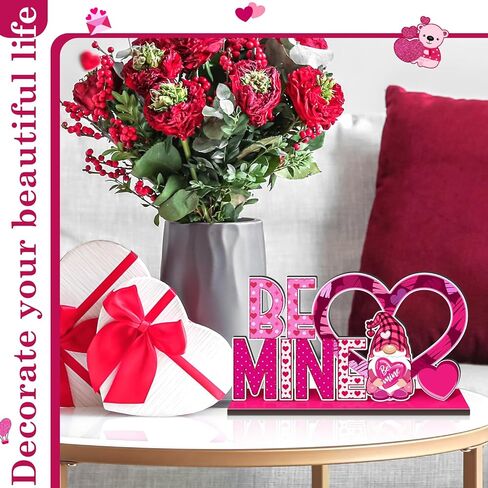 6 قطع من علامة الطاولة الخشبية لعيد الحب الحلو على شكل قلب ديكور سطح الطاولة ديكورات رومانسية علامات زخرفية لعيد الحب قطعة خشبية مركزية لتزيين الطاولة للمنزل (القلب) in Kuwait