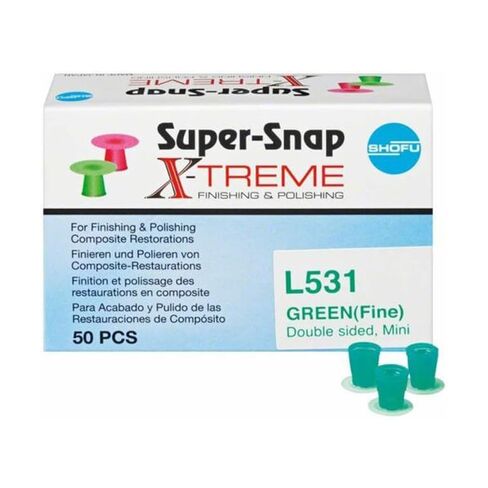Shofu Dental L531 Super-Snap X-Treme Polishing Discs Green Mini 50/Bx in Kuwait