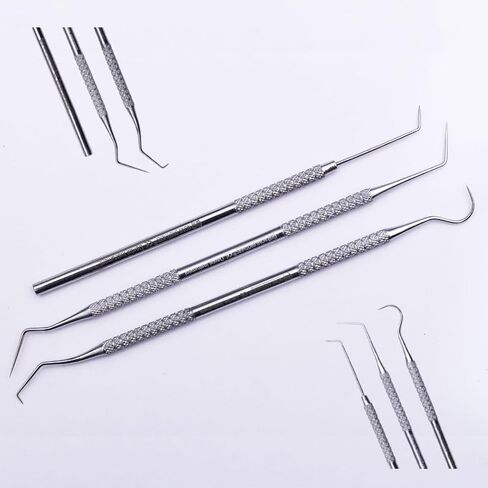 مجموعة من ثلاثة أدوات دقيقة لمستكشف الأسنان ومسبار اللثة لفحص تجويف الفم in Kuwait