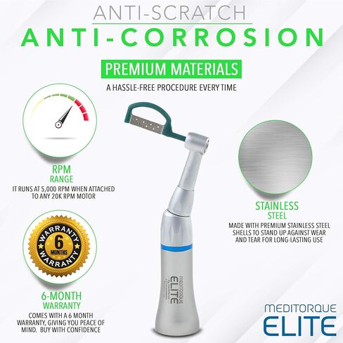 Medidenta K-Endo Elite Universal E-Type Contra-Angle Reciprocating Dental Handpiece with Comfortable Grip + Push-Button Chuck for Easy Assemble, Fits All E-Type Dental Motors in Kuwait