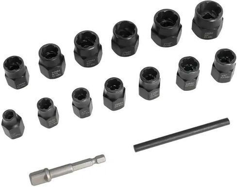 Extractor Compatible With Damaged And Sliding Tooth Fasteners - Anti And Slip Sleeve Equipped Tire Screws in Kuwait