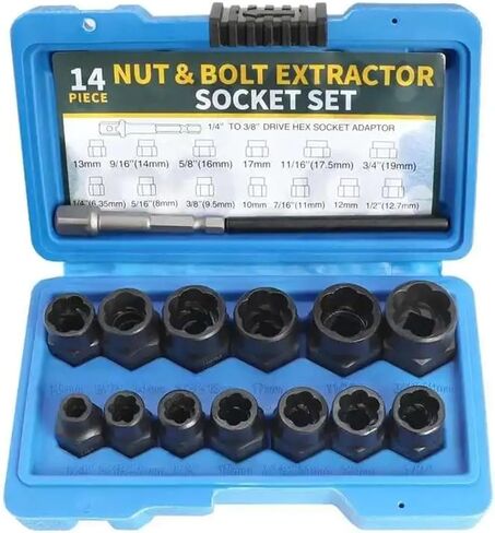 Extractor Compatible With Damaged And Sliding Tooth Fasteners - Anti And Slip Sleeve Equipped Tire Screws in Kuwait