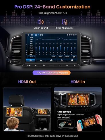 A5L 10.1 inch Android Double Din Car Steroo ، Wireless Carplay & Android Auto Head ، مع Scanner OBD2 ، شاشة اللمس IPS ، GPS Tracker ، 24-B EQ DSP ، WIFI/BT/USB ، 2G+32G ، FM/AM in Kuwait