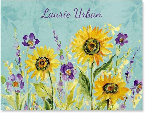 White Marguerite Personalized Note Cards (Set of 12 Cards with White Envelopes) in Saudi Arabia