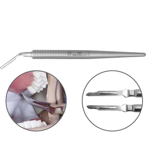 Dental Scalpel Handle, Angled, Size 3 -SHC in Saudi Arabia