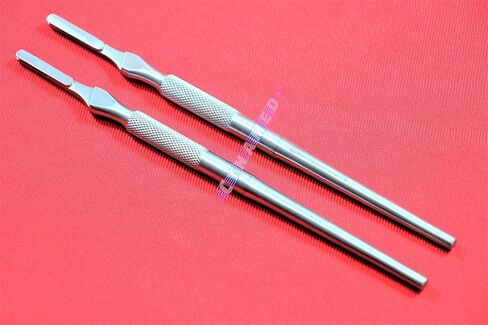 Straight Scalpel Handle NO4 Round Pattern German Stainless Steel Set of 5pcs Veterinary Dental Blade Holder CYNAMED in Kuwait