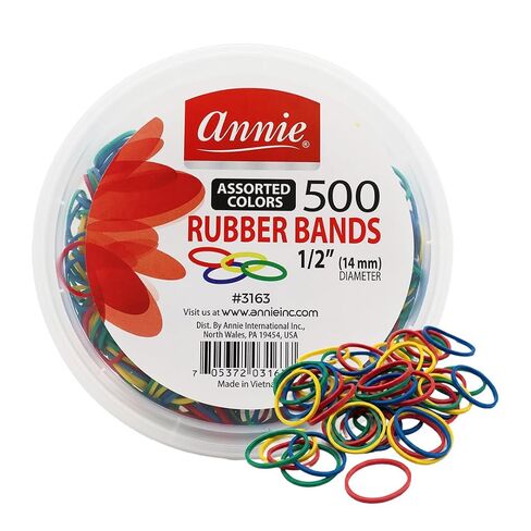 Annie Assorted Color Rubber Bands 500 Count 3163 in Saudi Arabia
