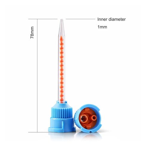 100/pk Blue/Orange 10:1 Ratio Dental Mixing Tips for Dental Impression Mixing in Kuwait