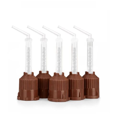 100/pk Brown 1:1 Ratio Core Build Up Tips with Intra-Oral tip for Dental Impression Mixing in Kuwait