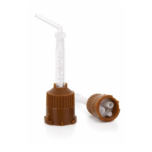 100/pk Brown 1:1 Ratio Core Build Up Tips with Intra-Oral tip for Dental Impression Mixing in Kuwait
