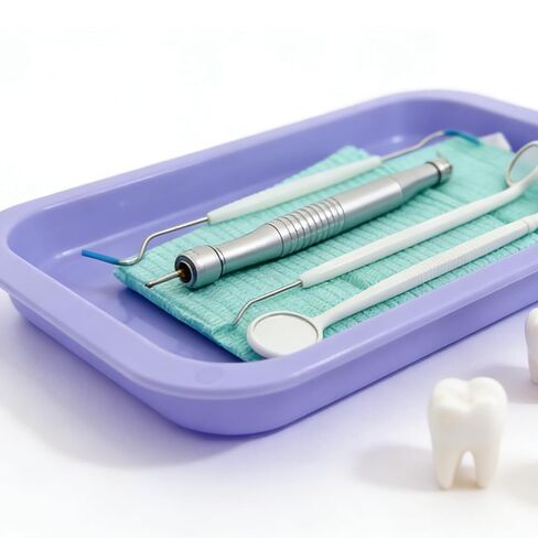 صينية إجراءات بلاستيكية للأسنان، 3 قطع من YOUYA DENTAL، صينية تطهير الأسنان قابلة للتعقيم، صواني جراحية طبية، لوحة تنظيم الأدوات المسطحة لمعدات طب الأسنان، معدات وشم الأظافر - 9.4 بوصة × 6.6 بوصة in Kuwait