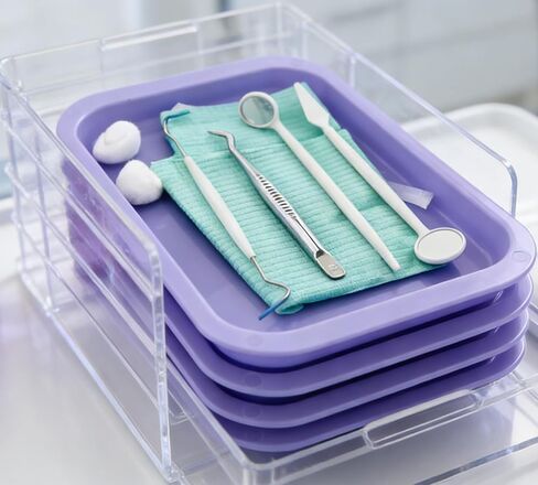 صينية إجراءات بلاستيكية للأسنان، 3 قطع من YOUYA DENTAL، صينية تطهير الأسنان قابلة للتعقيم، صواني جراحية طبية، لوحة تنظيم الأدوات المسطحة لمعدات طب الأسنان، معدات وشم الأظافر - 9.4 بوصة × 6.6 بوصة in Kuwait