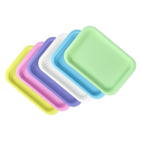 صينية إجراءات بلاستيكية للأسنان، 3 قطع من YOUYA DENTAL، صينية تطهير الأسنان قابلة للتعقيم، صواني جراحية طبية، لوحة تنظيم الأدوات المسطحة لمعدات طب الأسنان، معدات وشم الأظافر - 9.4 بوصة × 6.6 بوصة in Kuwait