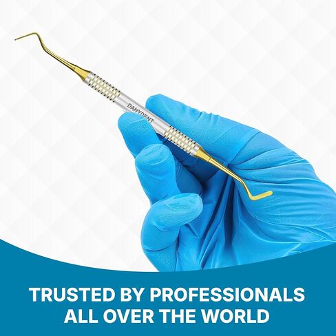 6 PCs Dental Composite Resin Filling Gold Coated Restorative Kit - Composite Dental Hand Instruments - Dental Tools Professional Stainless Steel Restorative Instruments in Saudi Arabia