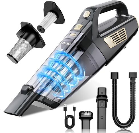 Handheld Vacuum Cordless, 15000PA Strong Suction Hand Held Car Vacuum Cleaner Portable with Multi-Nozzles & Washable Filter, Lightweight Dust Busters Rechargeable for Home, Car, Office, Pets in Kuwait