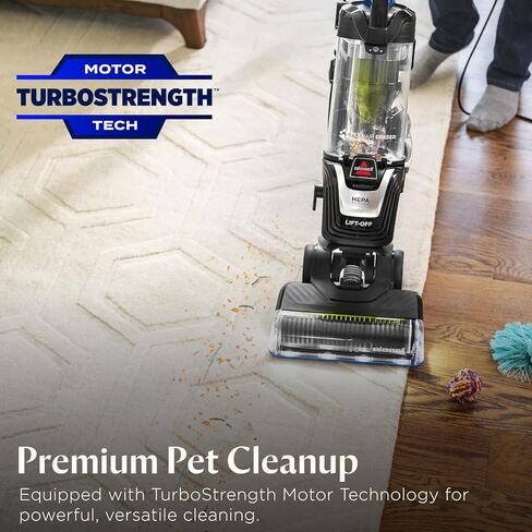 Bissell Pet Hair Eraser Turbo Lift-Off Vacuum, w/Self-Cleaning Brush Roll, HEPA Filtration, Powerful Pet Hair Pickup with TurboBrush Pivot Tool & LED-lit dusting Brush & Crevice Tool, 3774F in Saudi Arabia
